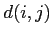 $d(i,j)$